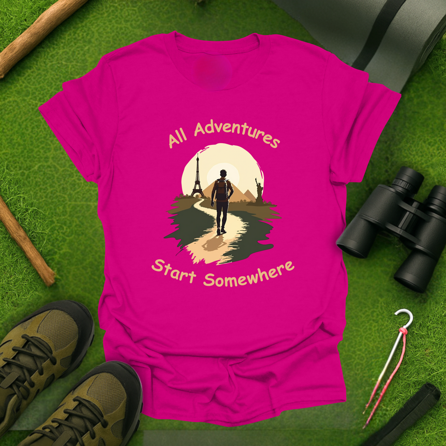 'All Adventures Start Somewhere' T-Shirt