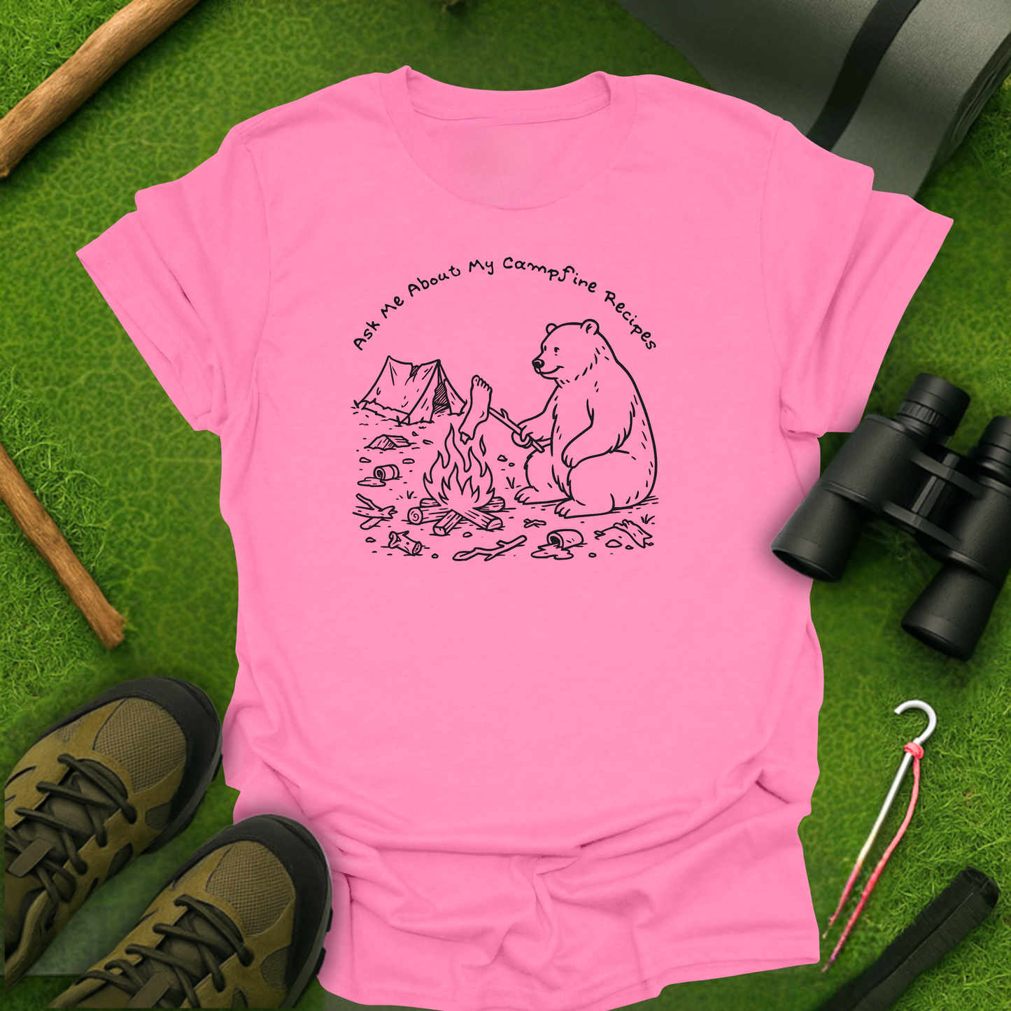 Ask Me About My Campfire Recipes T-Shirt