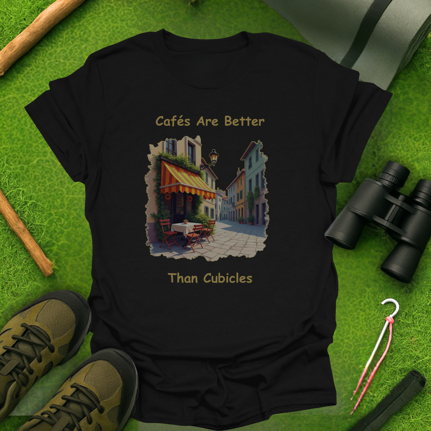 'Cafés Are Better Than Cubicles' T-Shirt