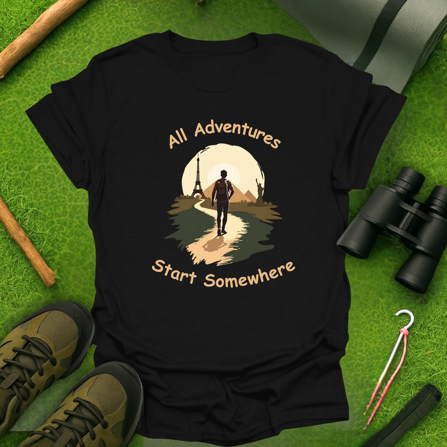 'All Adventures Start Somewhere' T-Shirt
