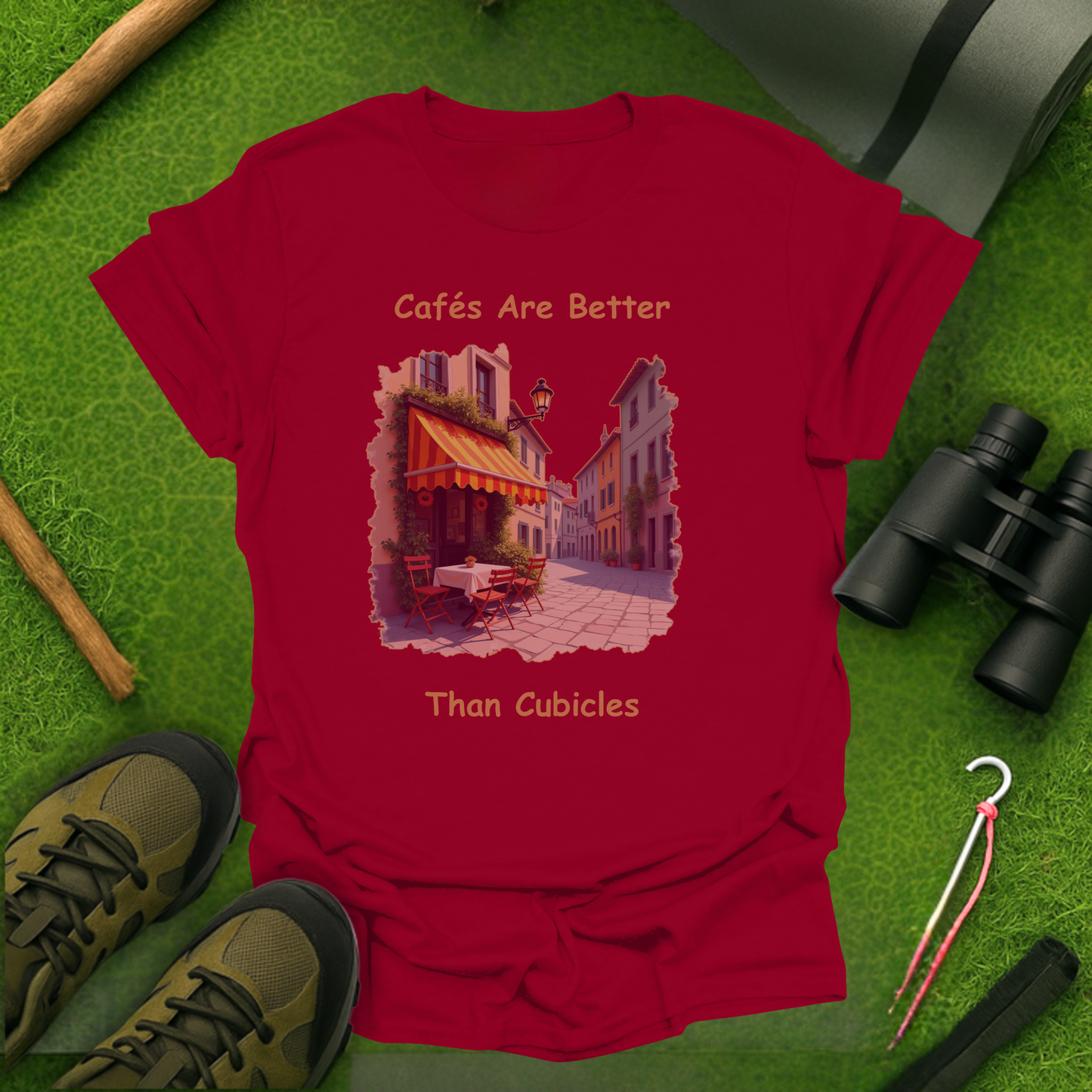 'Cafés Are Better Than Cubicles' T-Shirt