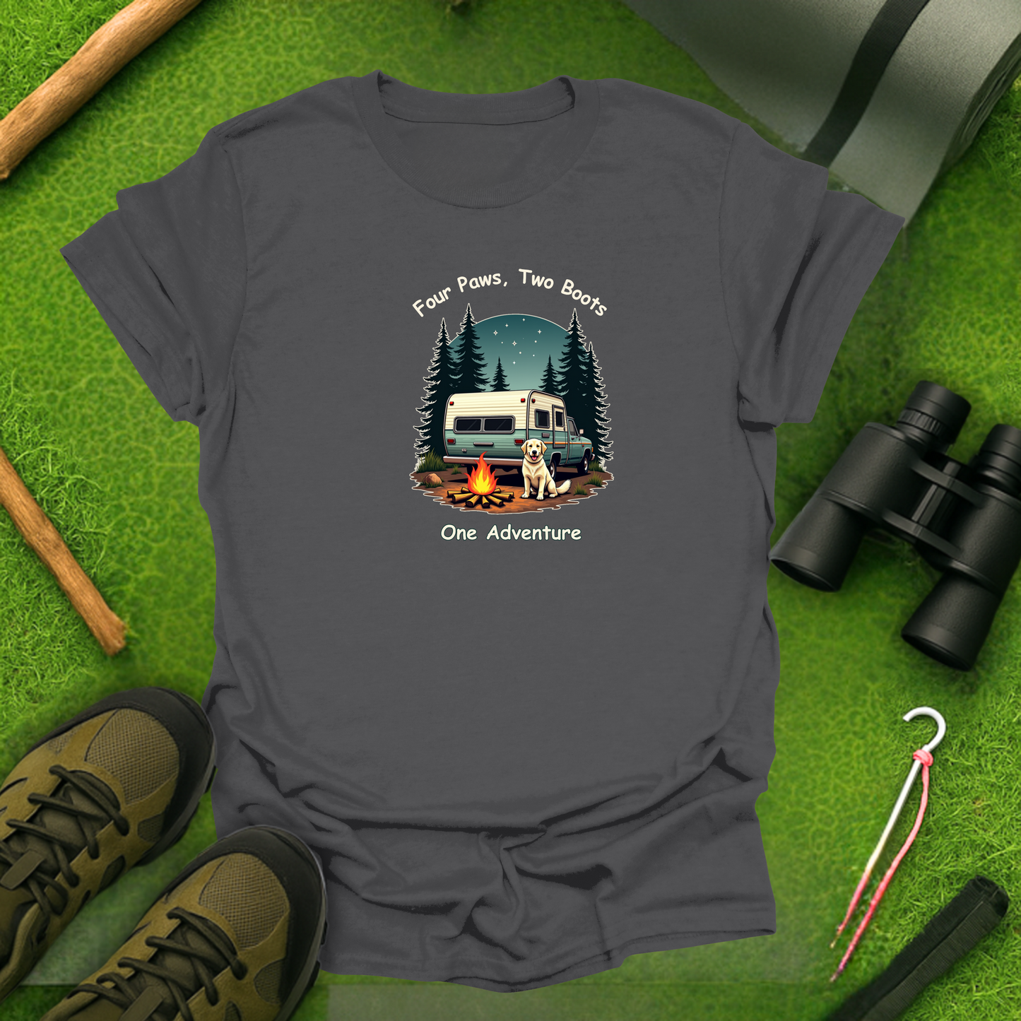 Four Paws, Two Boots T-Shirt