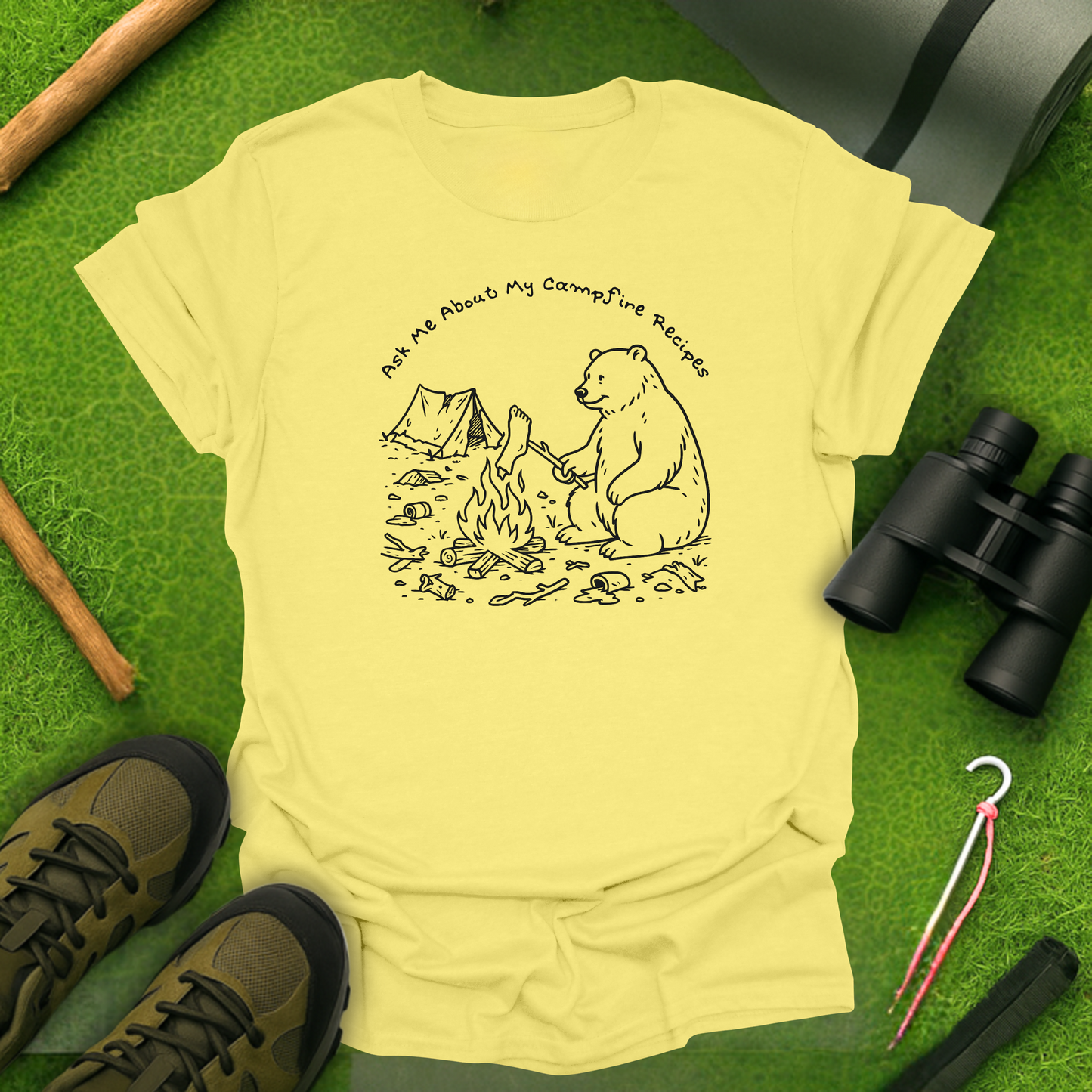 Ask Me About My Campfire Recipes T-Shirt