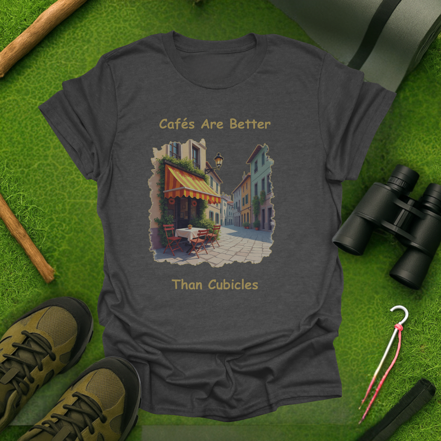 'Cafés Are Better Than Cubicles' T-Shirt