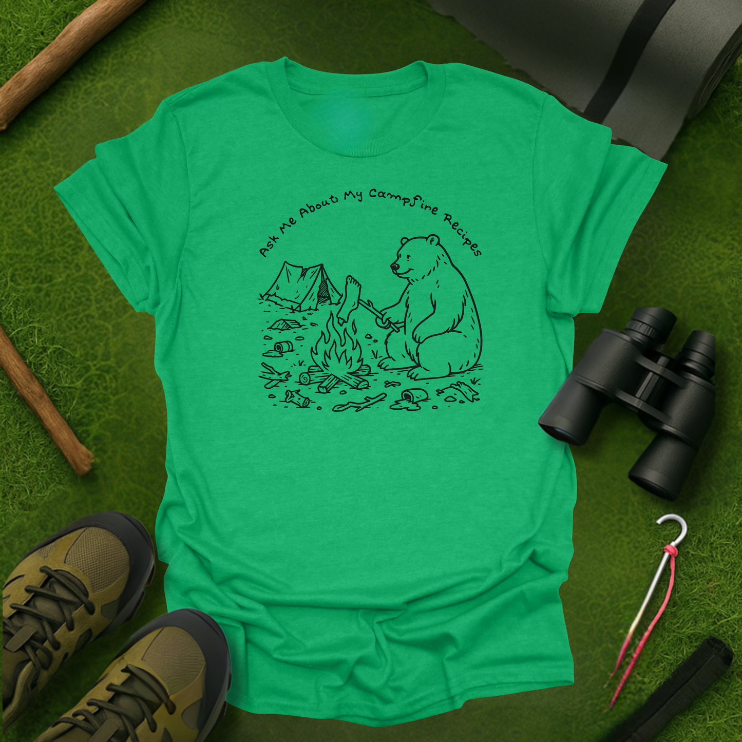 Ask Me About My Campfire Recipes T-Shirt