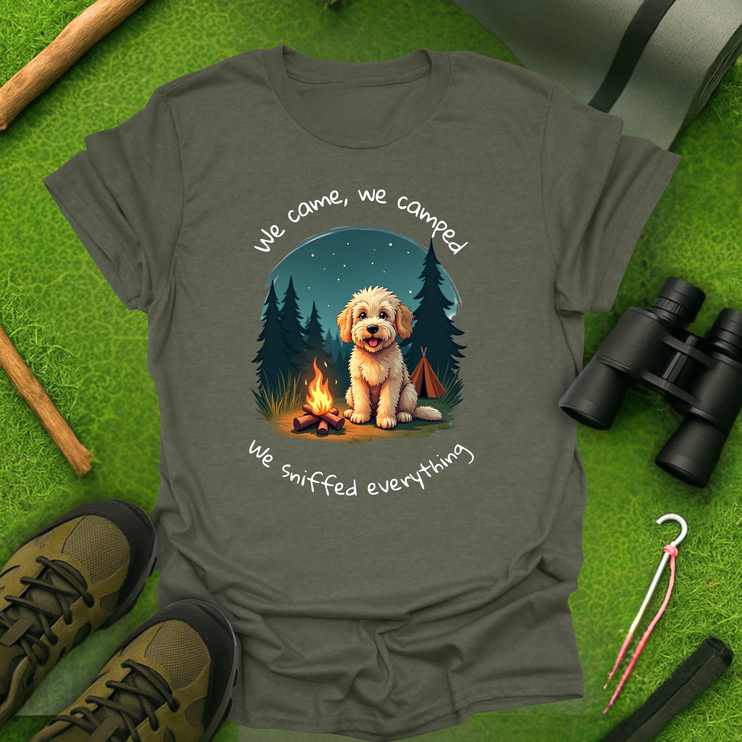 'We Came, We Camped, We Sniffed Everything' T-Shirt