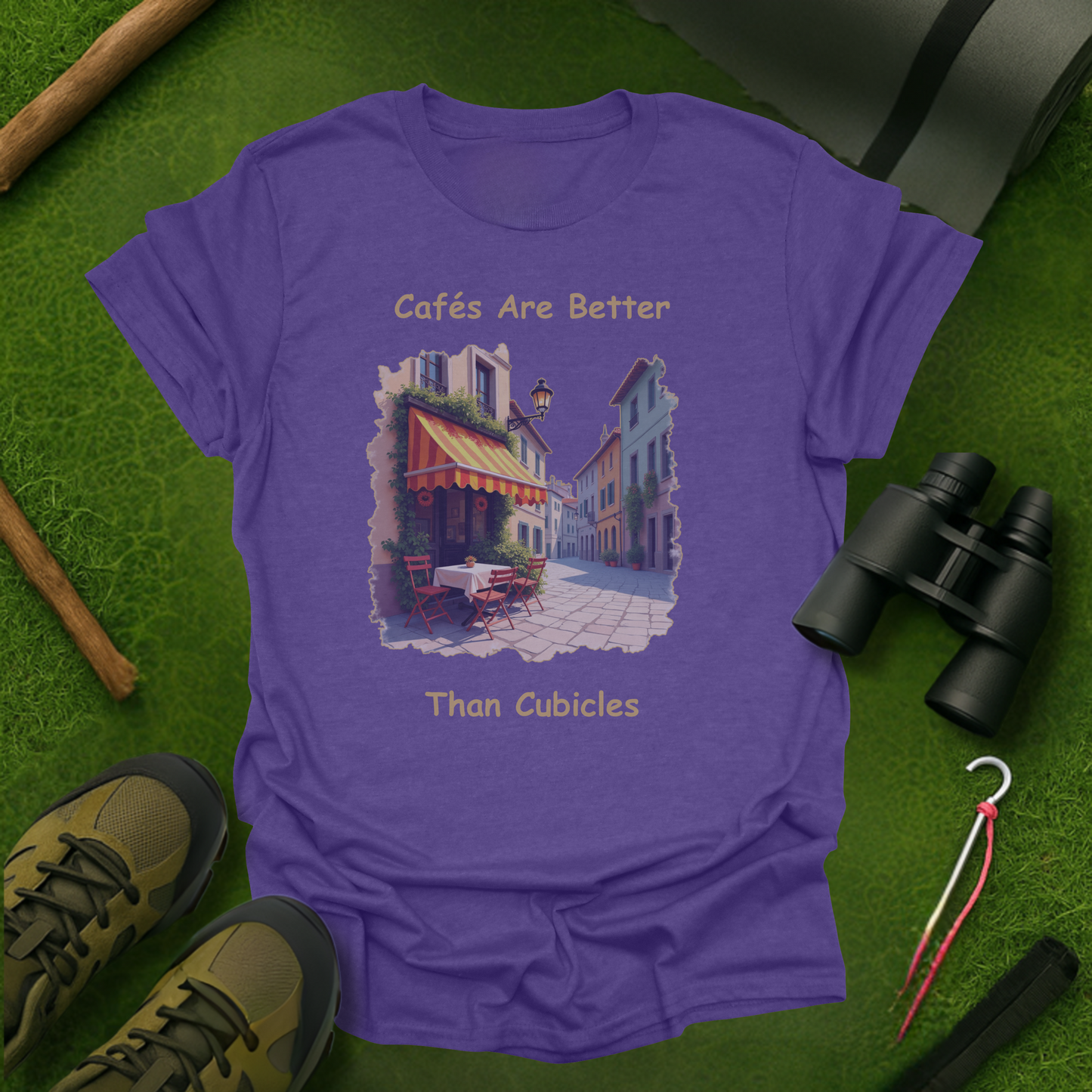 'Cafés Are Better Than Cubicles' T-Shirt
