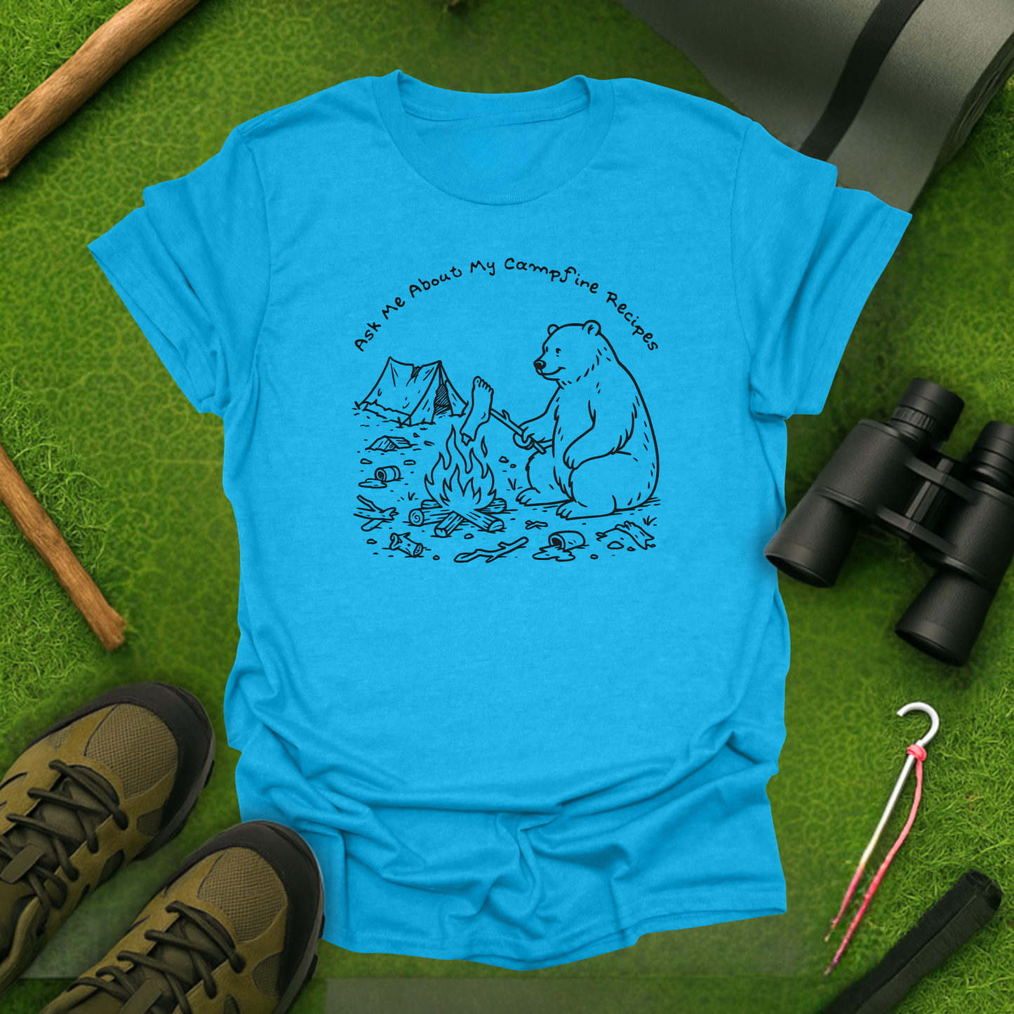 Ask Me About My Campfire Recipes T-Shirt