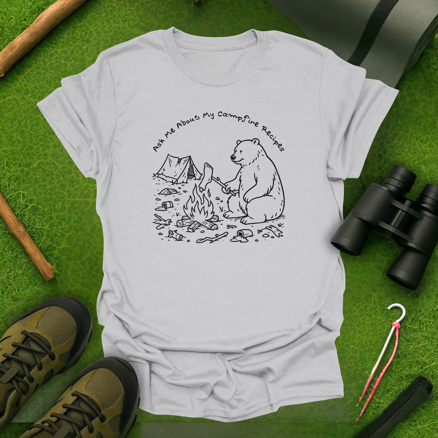 Ask Me About My Campfire Recipes T-Shirt