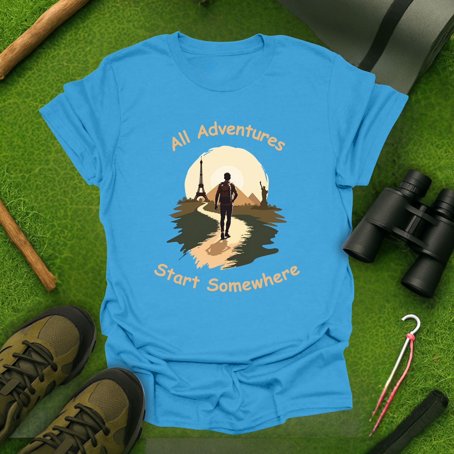 'All Adventures Start Somewhere' T-Shirt