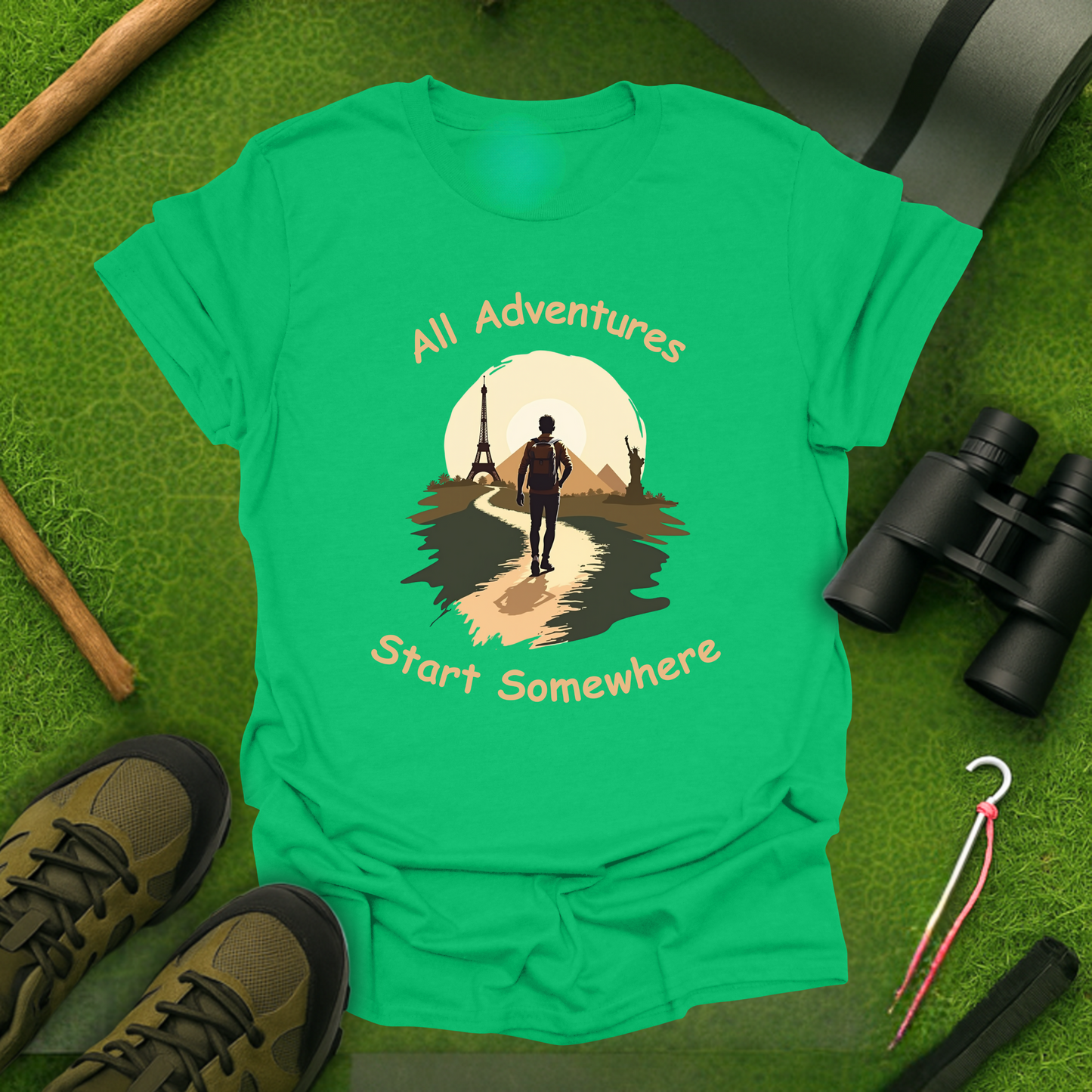 'All Adventures Start Somewhere' T-Shirt