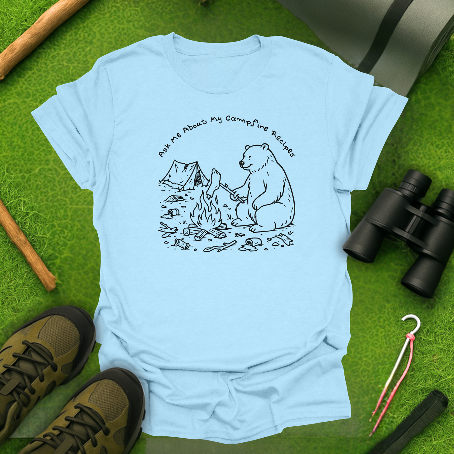 Ask Me About My Campfire Recipes T-Shirt