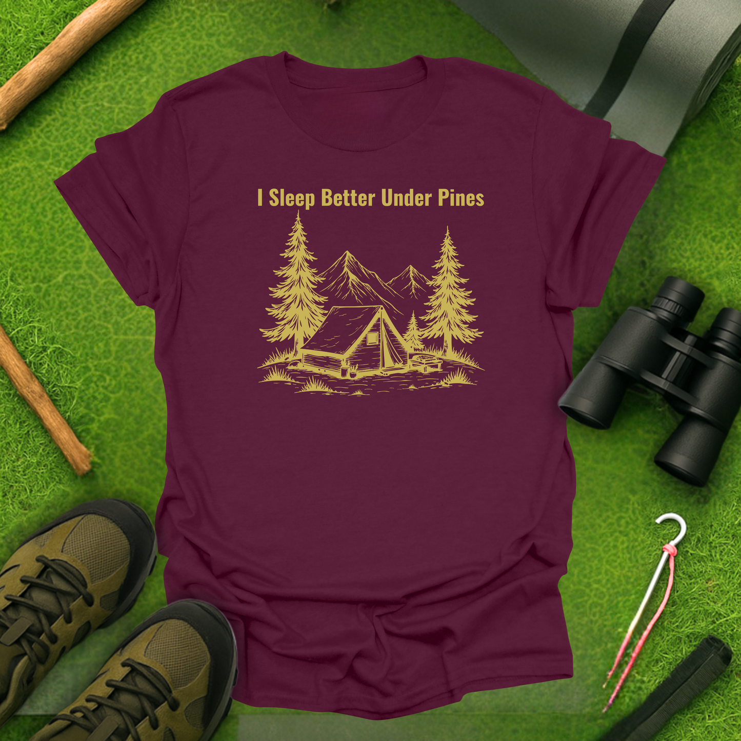 I Sleep Better Under Pines T-Shirt