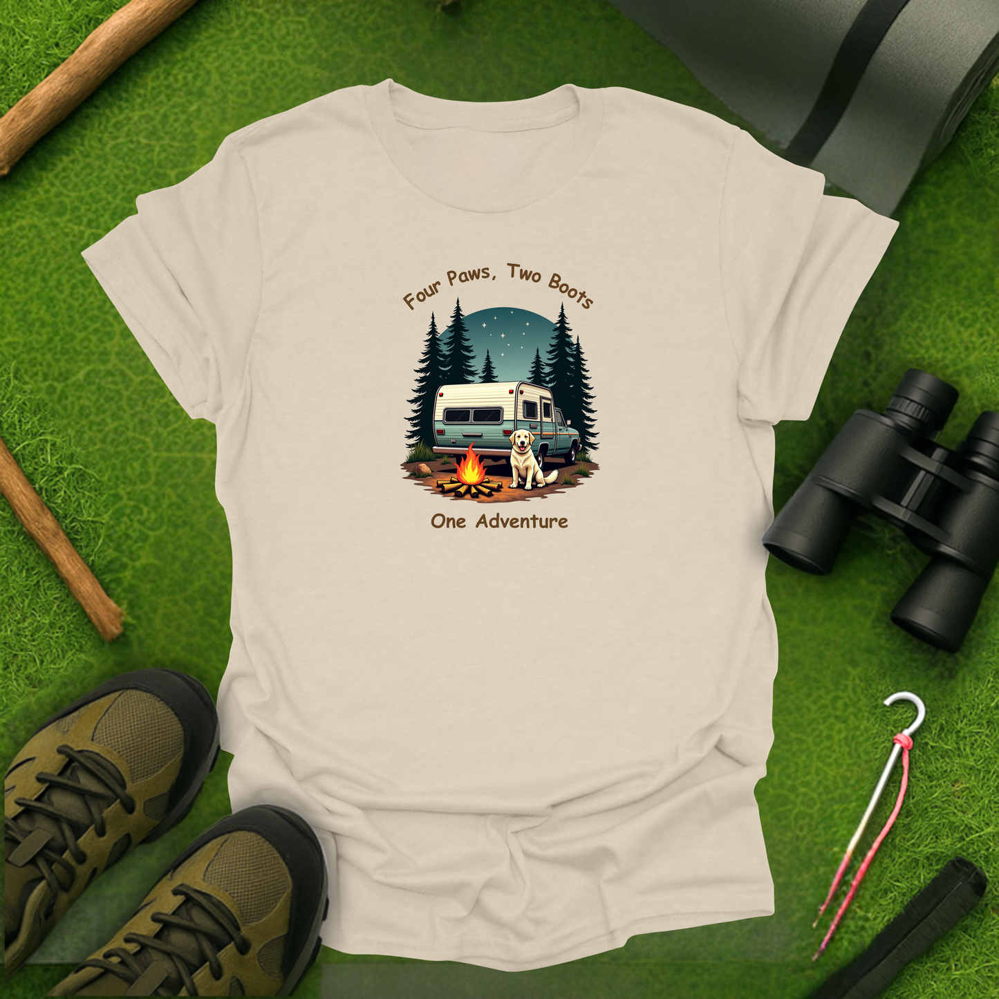 Four Paws, Two Boots T-Shirt