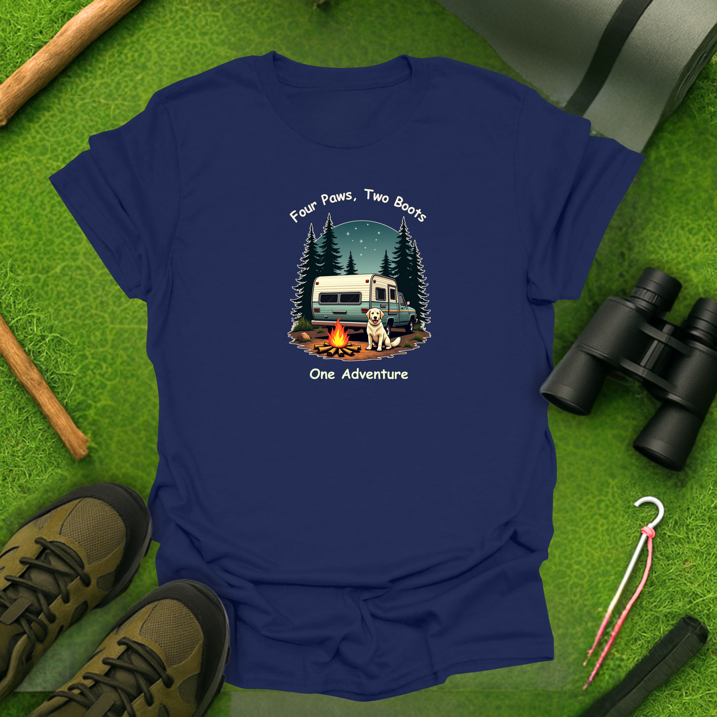 Four Paws, Two Boots T-Shirt