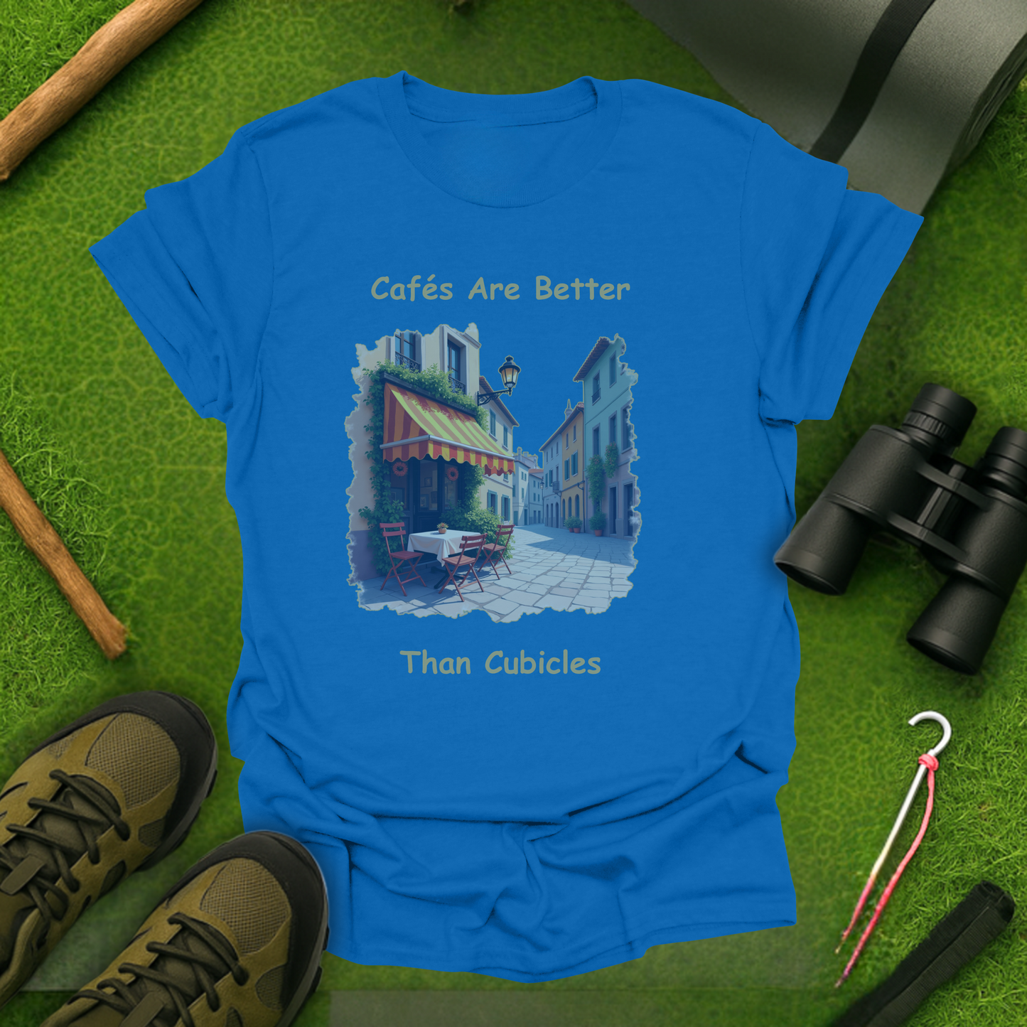 'Cafés Are Better Than Cubicles' T-Shirt