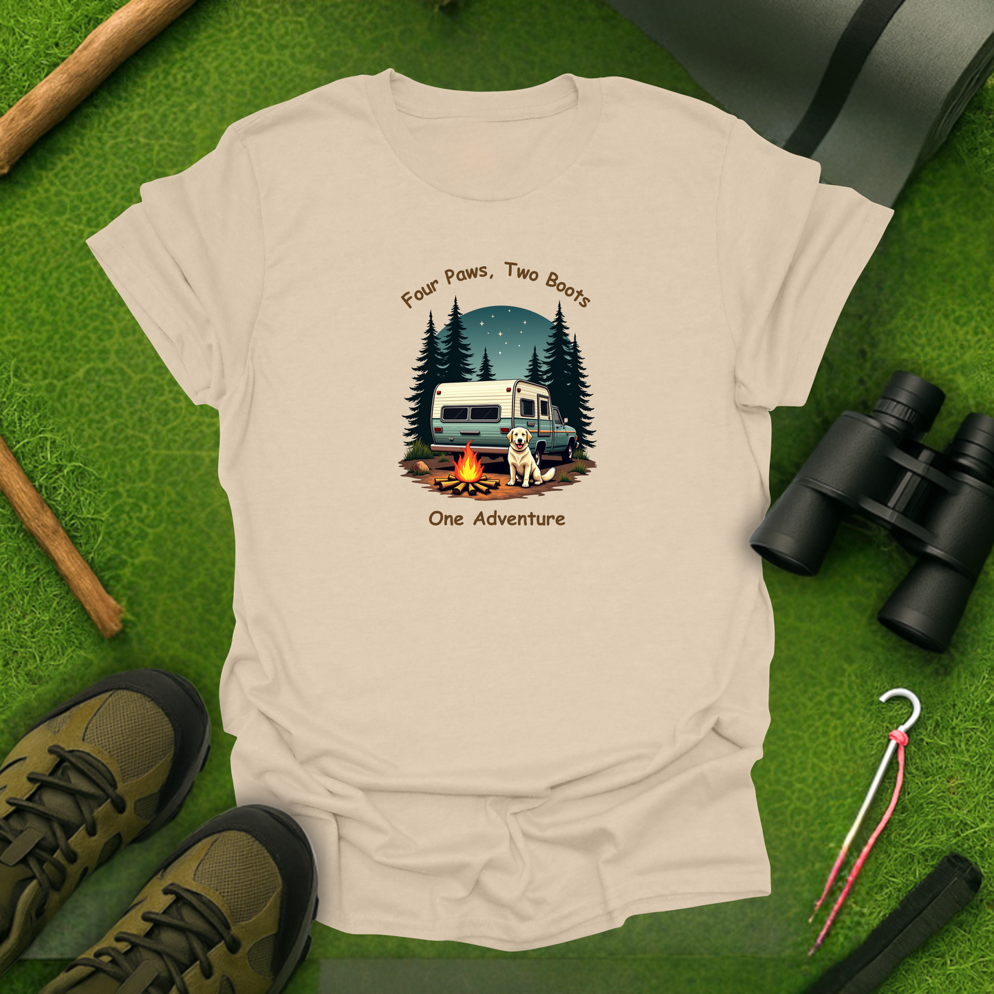 Four Paws, Two Boots T-Shirt