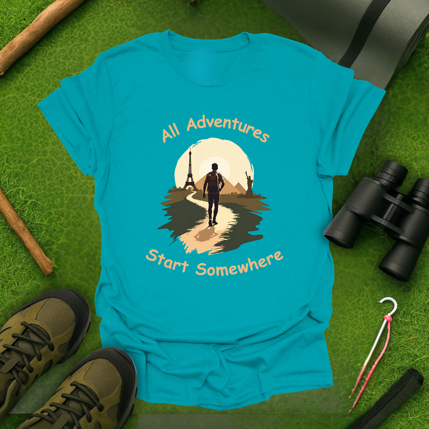 'All Adventures Start Somewhere' T-Shirt